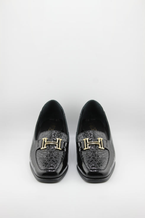 DFC Relax Chain Detail Block Heel Loafers